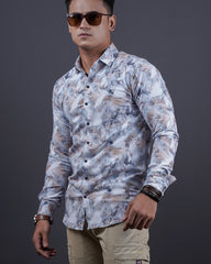 MULTI FAWN COLOR PRINTED CASUAL SHIRT