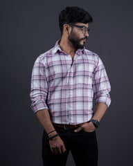 ONION COLOR CHECKS CASUAL SHIRT