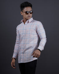 PINK COLOR CHECKS CASUAL SHIRT