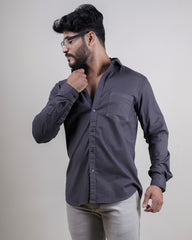 Grey color color plain casual shirt shirt for casual wear.