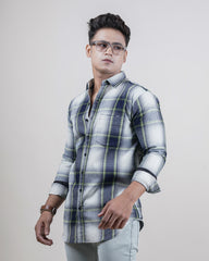 OLIVE COLOR CHECKS CASUAL SHIRT