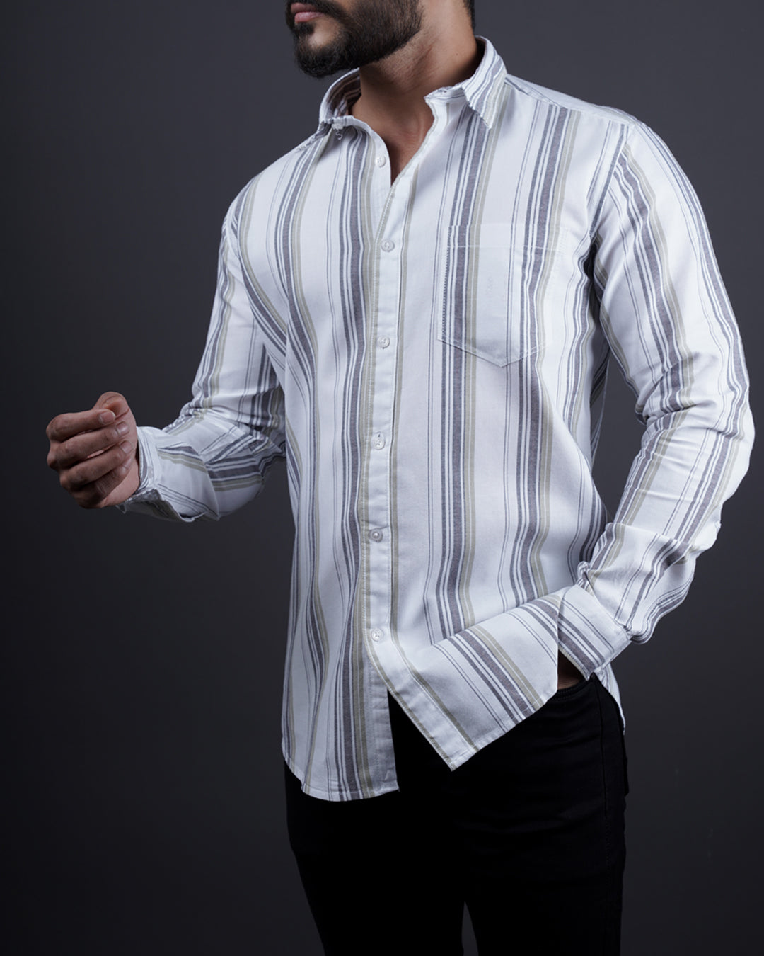 Pista color color lining casual shirt shirt for casual wear.