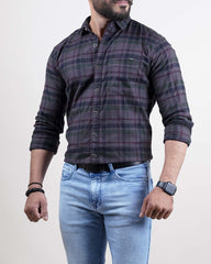 GREY COLOR CHECKS CASUAL SHIRT