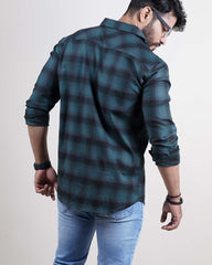 GREEN COLOR CHECKS CASUAL SHIRT