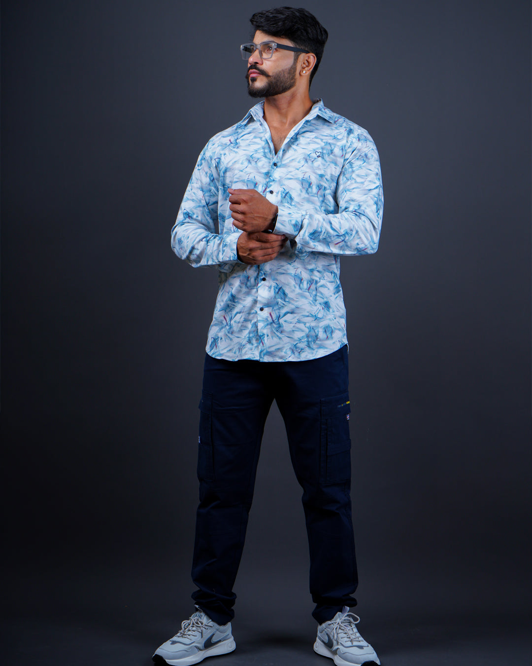 FIROZI-WHITE COLOR PRINTED CASUAL SHIRT