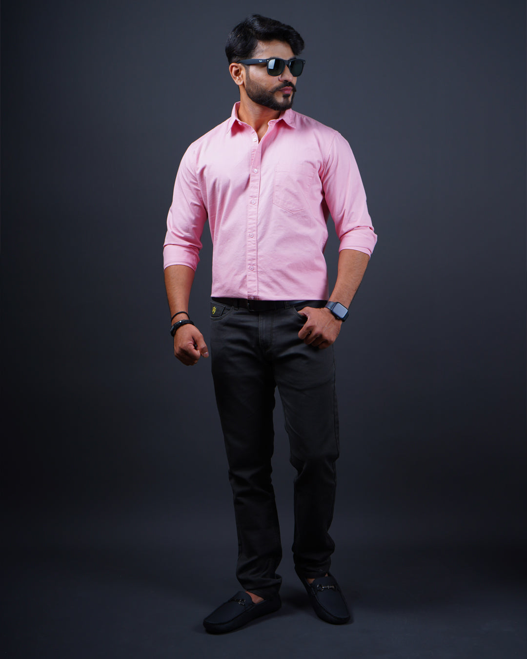 PINK COLOR PLAIN CASUAL SHIRT