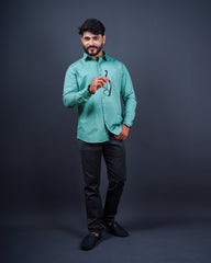 PISTA COLOR PLAIN CASUAL SHIRT