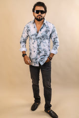 OLIVE COLOR PRINTED CASUAL SHIRT