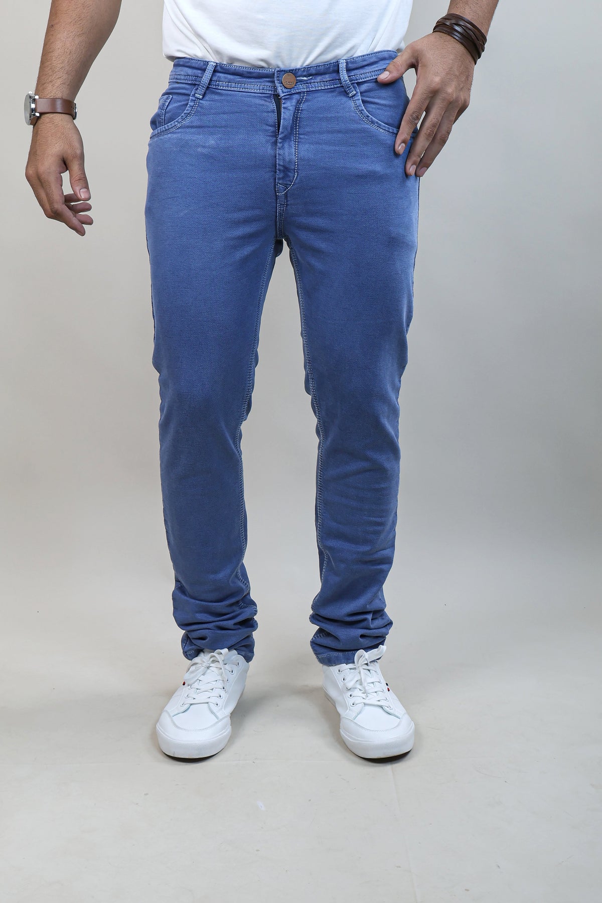 SKYBLUE COLOR DENIM PLAIN JEANS