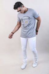 GREY COLOR MATTER T-SHIRT