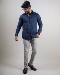 NAVY BLUE COLOR PLAIN CASUAL SHIRT