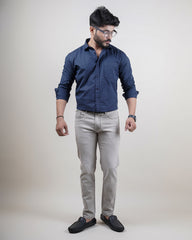 NAVY BLUE COLOR PLAIN CASUAL SHIRT