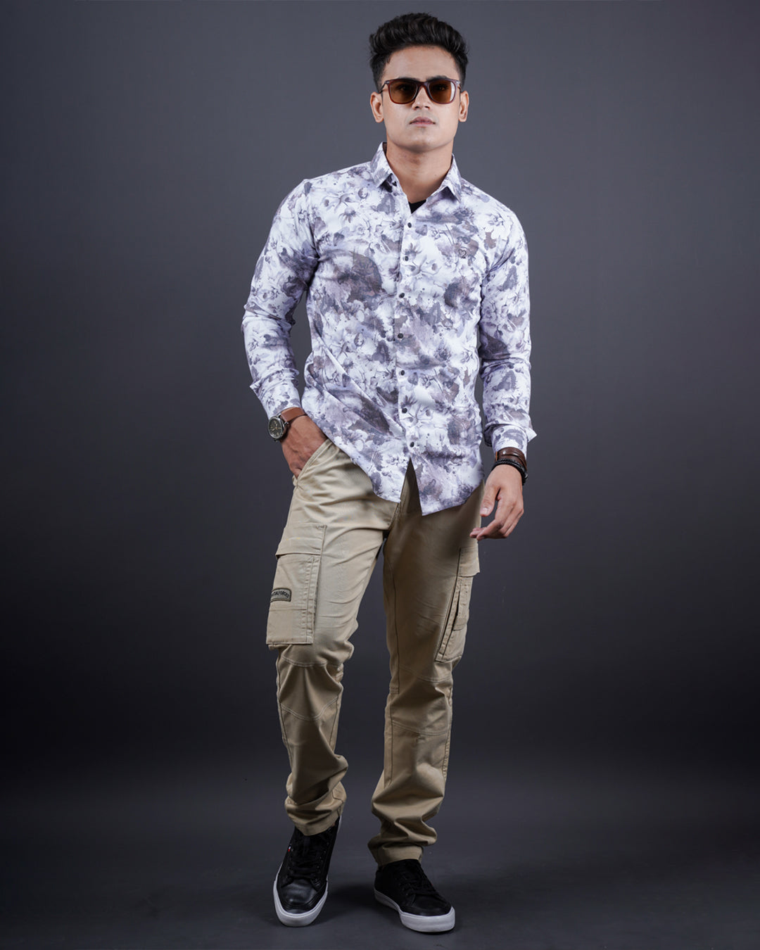 LAVENDER COLOR PRINTED CASUAL SHIRT