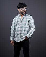 FIROZI-CREAM COLOR CHECKS CASUAL SHIRT