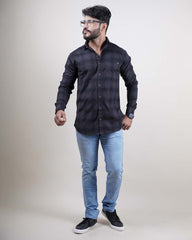 GREY COLOR CHECKS CASUAL SHIRT