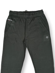 MENS OLIVE COLOUR PURE COTTON HOSIERY MID-RISE TRACKPANT