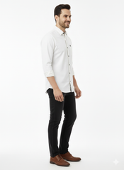 Solid Color Casual Shirts for Men | WHITE