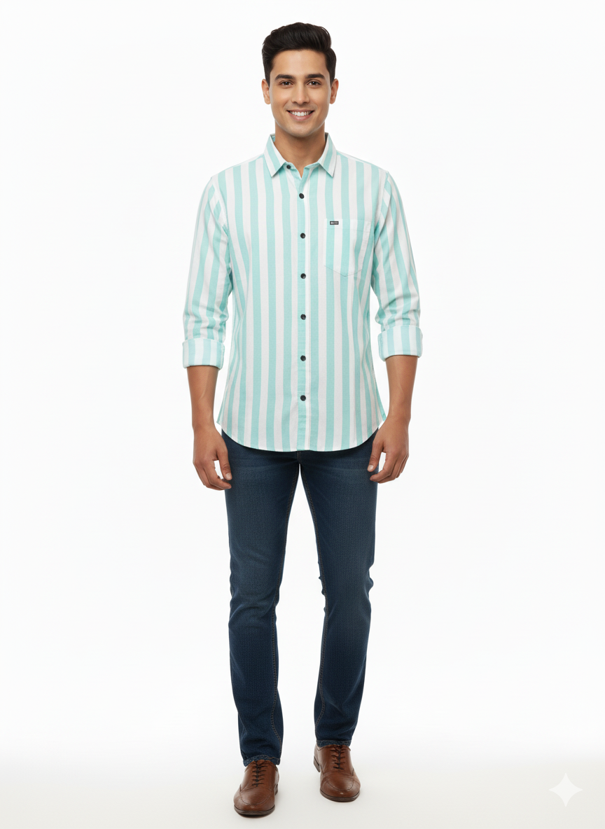 Striped Color Casual Shirts for Men | Pista 589548