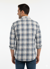 Men's Casual Check Shirt in Dgrey Color