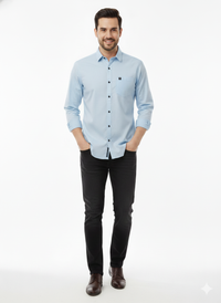 Solid Color Casual Shirts for Men | SKYBLUE 251179951 251211180