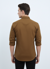 Solid Color Casual Shirts for Men | BROWN