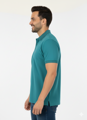 Rgreen Solid Collared Half Sleeve T-Shirt for Men | Stylish & Comfortable