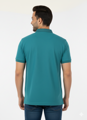 Rgreen Solid Collared Half Sleeve T-Shirt for Men | Stylish & Comfortable
