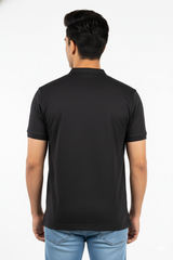 Black Half Sleeves T-Shirt for Men – Soft Sinker Fabric | Comfortable Daily Wear | CODE 15010