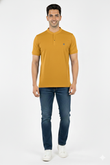Mustard Half Sleeves T-Shirt for Men – Soft Sinker Fabric | Comfortable Daily Wear |CODE 15010