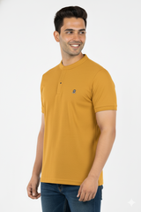 Mustard Half Sleeves T-Shirt for Men – Soft Sinker Fabric | Comfortable Daily Wear |CODE 15010