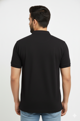 Black T-Shirt for Men – Half Sleeves | Sinker Fabric, Daily Wear