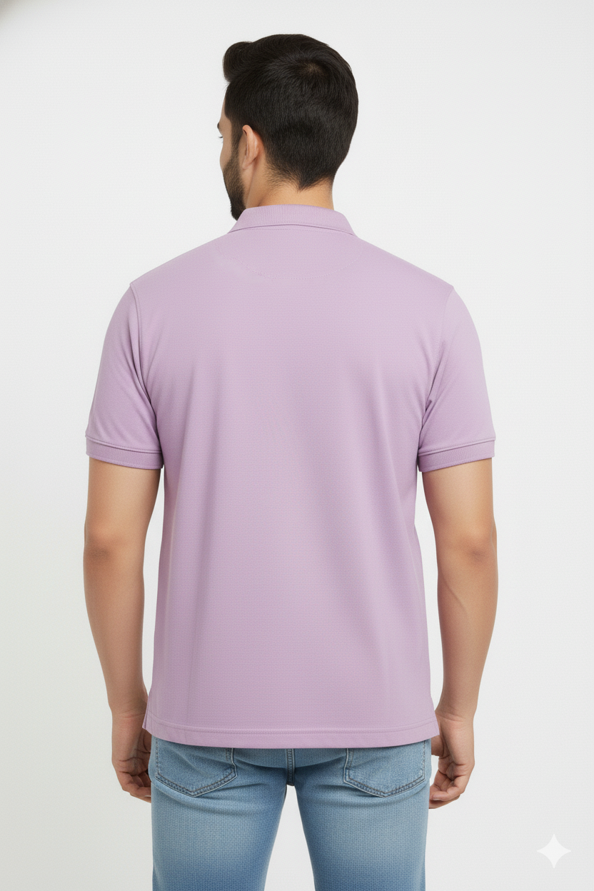 Lavender T-Shirt for Men – Half Sleeves | Sinker Fabric, Daily Wear 428716