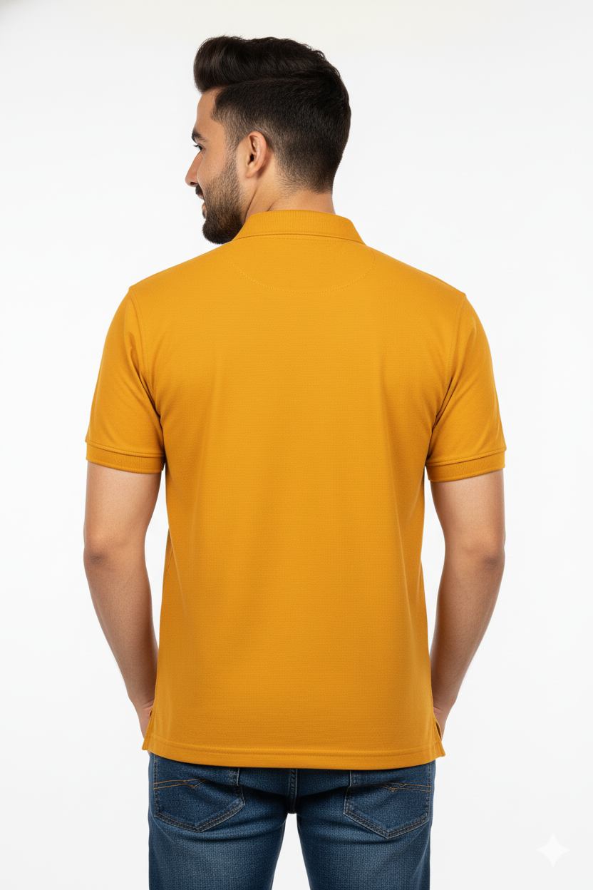 Mustard T-Shirt for Men – Half Sleeves | Sinker Fabric, Daily Wear 428716