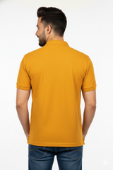 Mustard T-Shirt for Men – Half Sleeves | Sinker Fabric, Daily Wear
