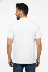White T-Shirt for Men – Half Sleeves | Sinker Fabric, Daily Wear