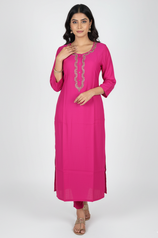 Rani Straight Cut Kurti for Women | Daily Wear 251140324