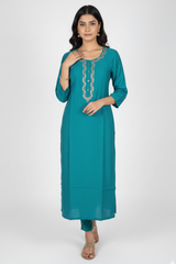 Rama Green Straight Cut Kurti for Women | Daily Wear 251140449