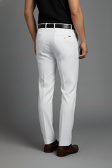 Men Slim Fit Formal White Colour Trousers for Smart & Casual 251078476
