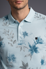 Men Print Polo - Firozi Summer Vacation T-Shirt 261040618