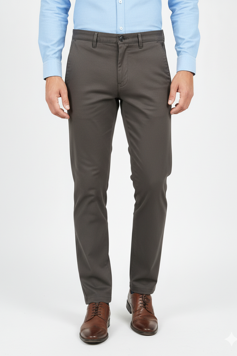 Men Plain Olive Chinos | Slim & Regular Fit Pants 261004775