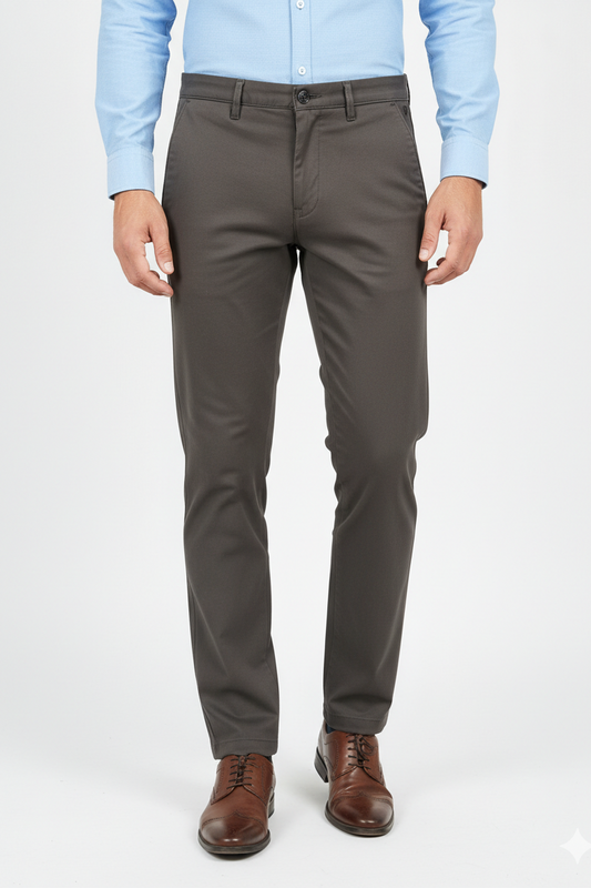 Men Plain Olive Chinos | Slim & Regular Fit Pants 261004775