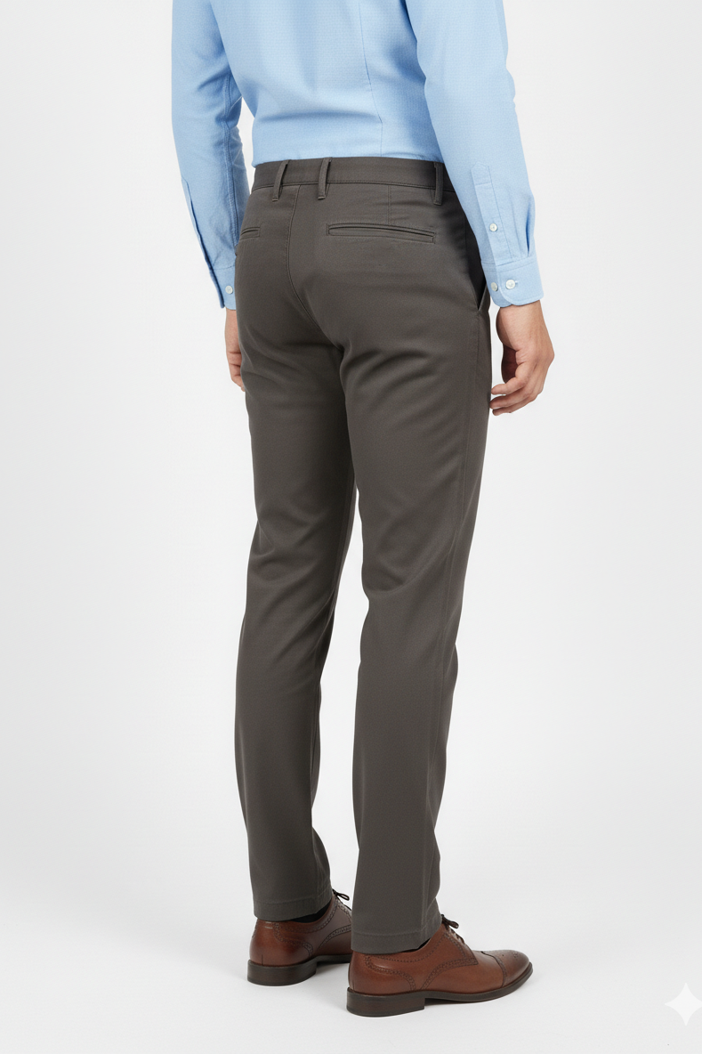 Men Plain Olive Chinos | Slim & Regular Fit Pants 261004775