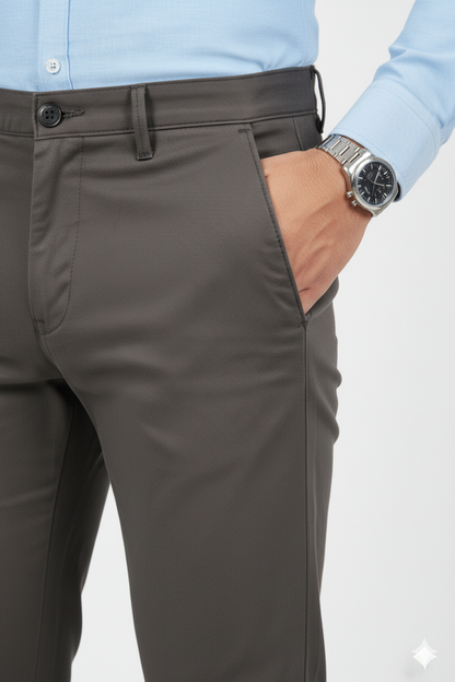 Men Plain Olive Chinos | Slim & Regular Fit Pants 261004775