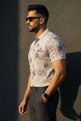 Men Print Polo - Onion Summer Vacation T-Shirt 261040618