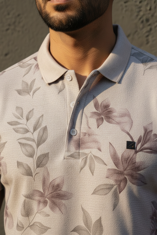 Men Print Polo - Onion Summer Vacation T-Shirt 261040618