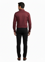 Solid Color Casual Shirts for Men |Wine