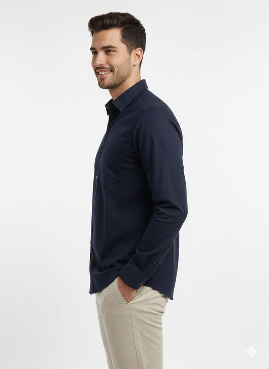 Solid Color Casual Shirts for Men |Nblue