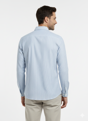 Striped Color Casual Shirts for Men | Skyblue