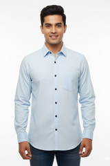 Solid Color Casual Shirts for Men |Skyblue