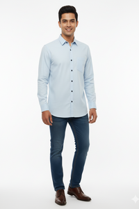 Solid Color Casual Shirts for Men |Skyblue 251211180